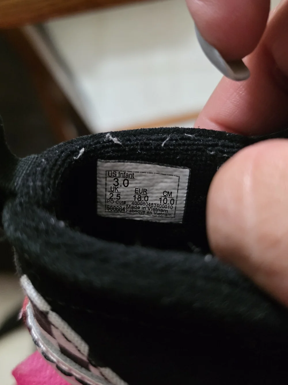 Vans Slip On V Crib Black True White Checkerboard Infant Shoes